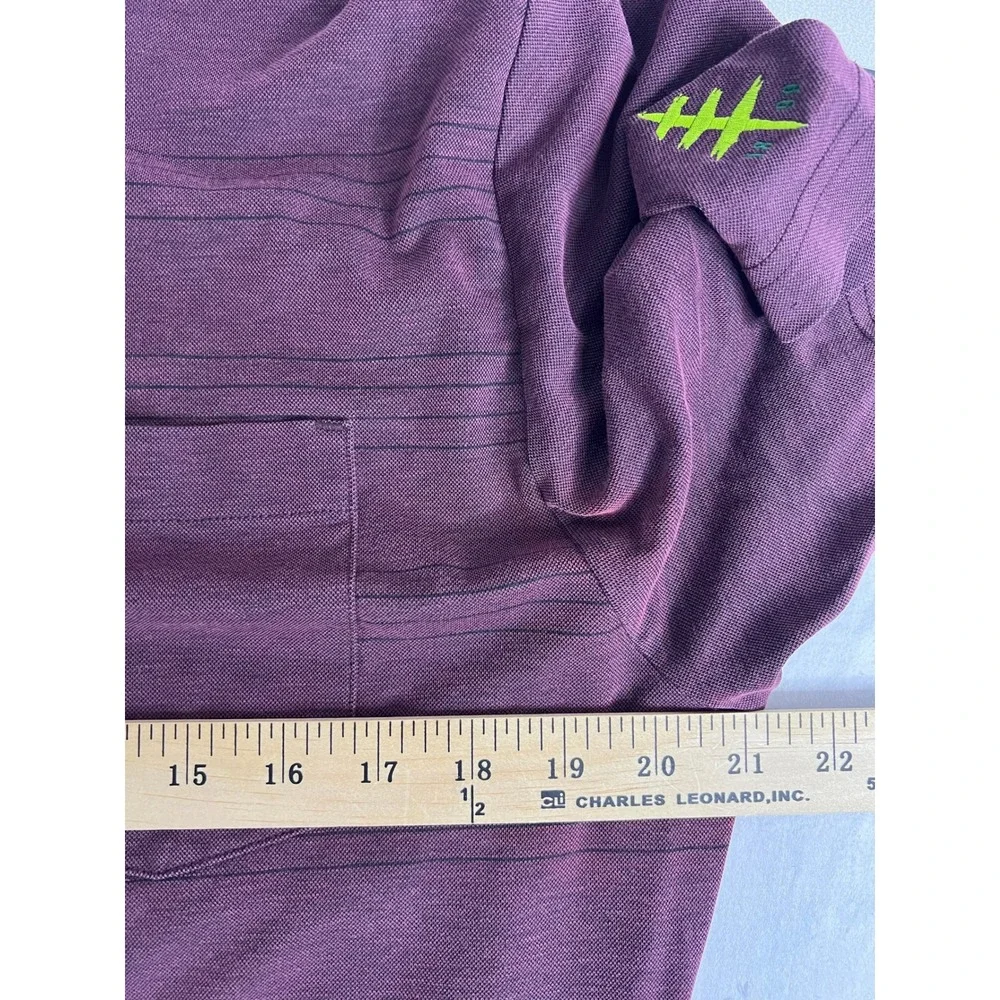Travis‎ Mathew Polo Shirt Striped Golf Casual Pocket XL
